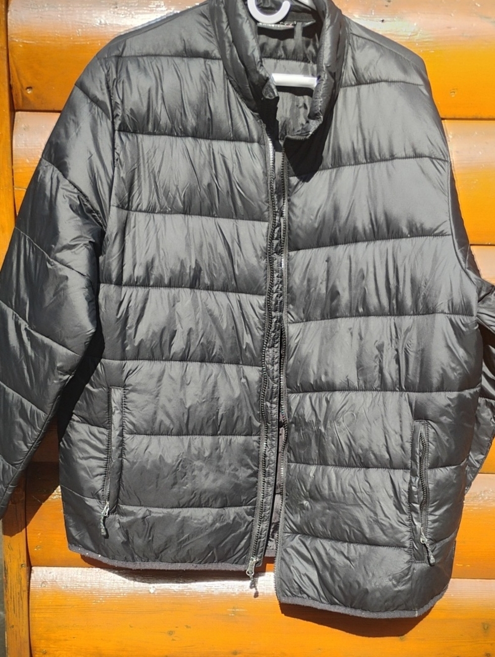 Swiss-tech BLACK UniSex PUFFER LIGHTWEIGHT JACKET Sz XL 46/48 EC